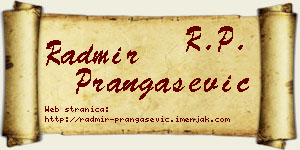 Radmir Prangašević vizit kartica